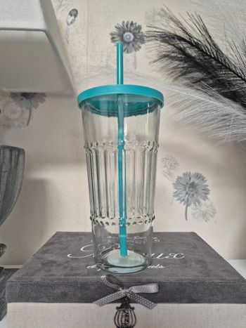 Grand verre avec paille "Casa"