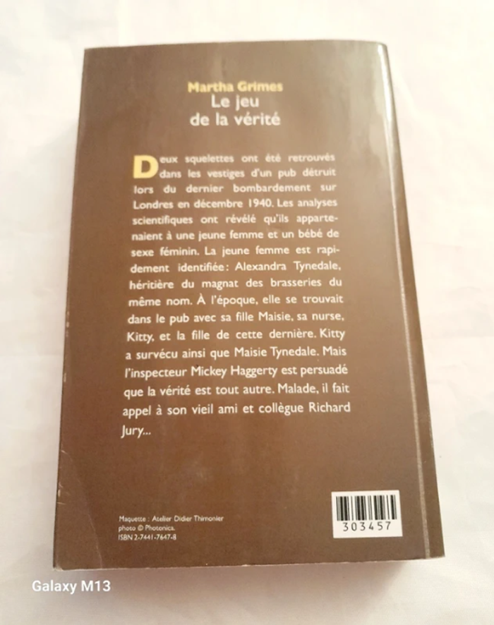 Le jeu de la vérité Martha Grimes - photo numéro 3