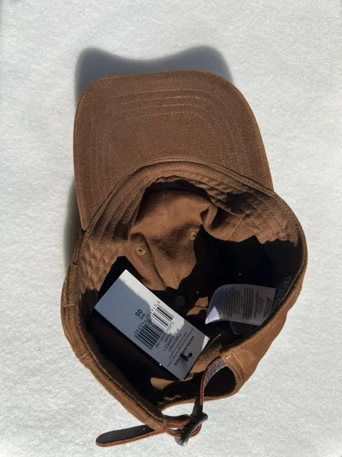 Casquette cuir suédé camel Ralph Lauren - photo numéro 4
