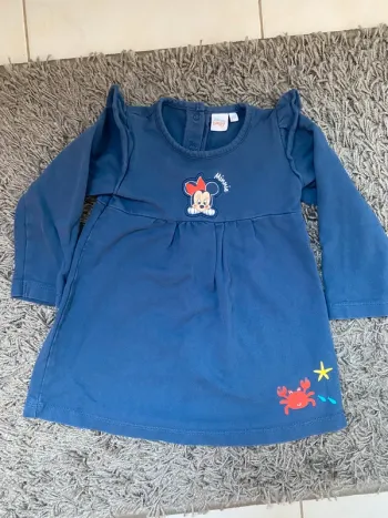 Robe bleu mi saison Minnie Disney 24m