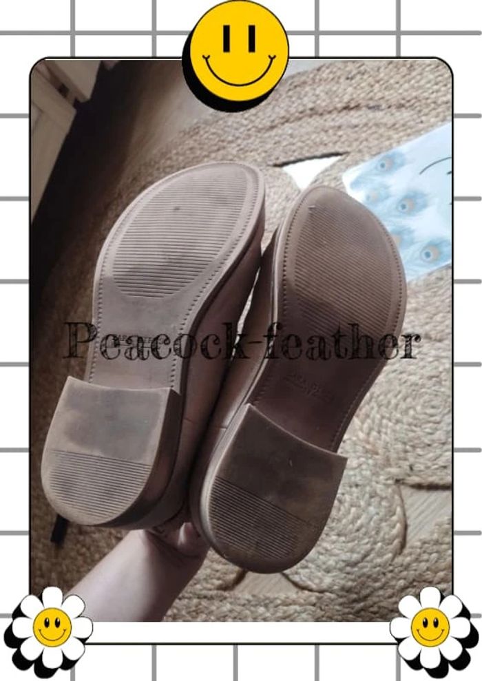 Bottines beige dorées 36 zara - photo numéro 4