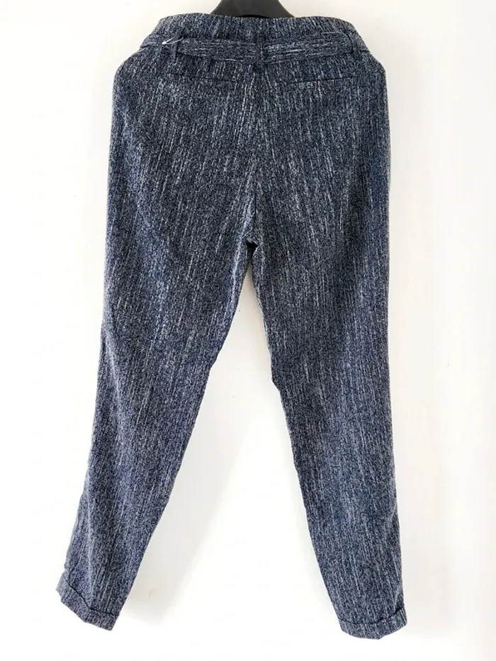 Pantalon Next Femme Taille 38 - Look Jean Effet Chiné Bleu - photo numéro 3