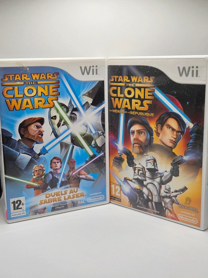 Nintendo Wii # Lot de 2 Jeux Star Wars Clone Wars #