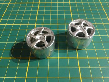 Lot x2 jantes arrière pièce miniature Bburago burago Porsche 996 Turbo 1/18 1/18e 1/18eme #A68