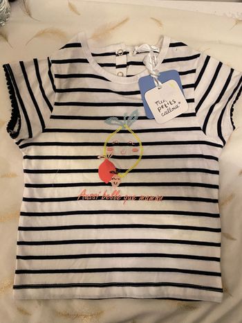T-shirt  rayé fille 36 mois / 3 ans neuf