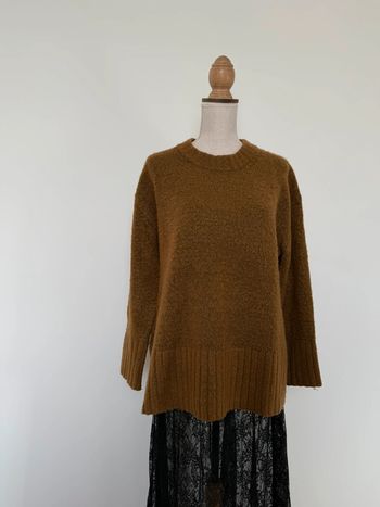 Pull Zara maille vest sweat camisa blusa Maglia camicia sweater maglione suéter trui kaki vert laine