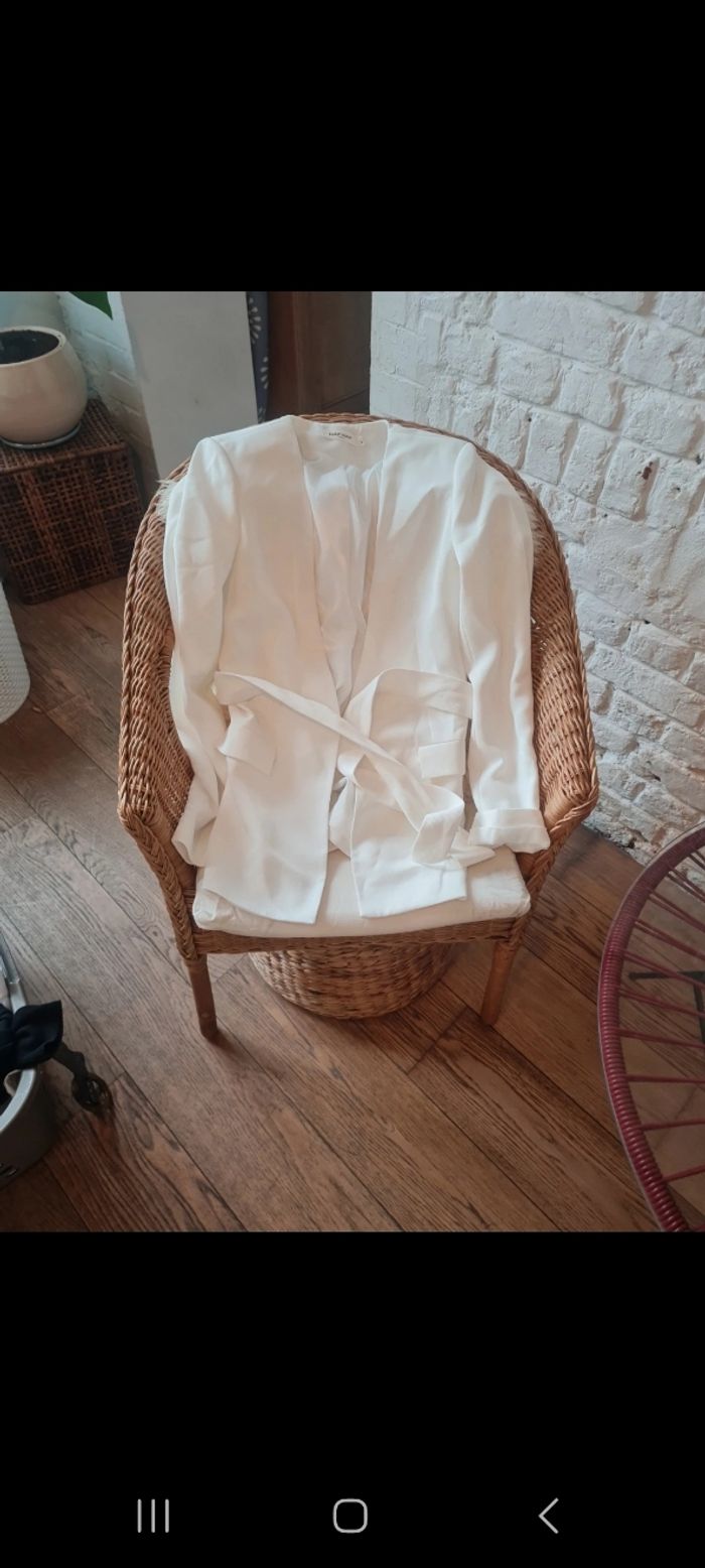 Blaser naf naf blanc taille s - photo numéro 2