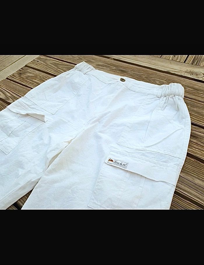 bermuda pantalon 3/4 Blanc du Nil - photo numéro 3