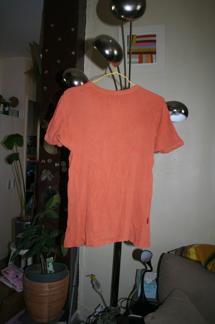 🌸Tee-shirt côtelé corail "NafNaf" Y2K Taille 40🌸 - photo numéro 3