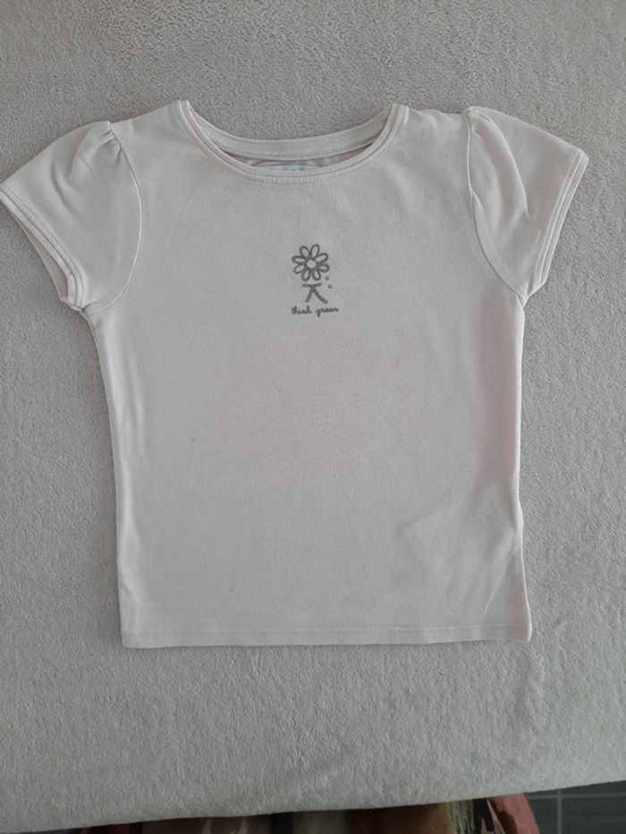 T-shirt rose clair manches courtes Okaïdi 2 ans