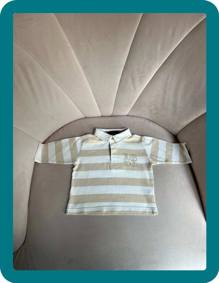 Polo épais 100% coton façon rugby 6 mois - Burberry - photo numéro 2