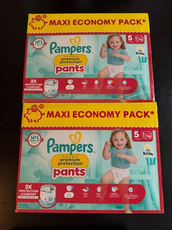148 couches Pampers premium pants taille 5