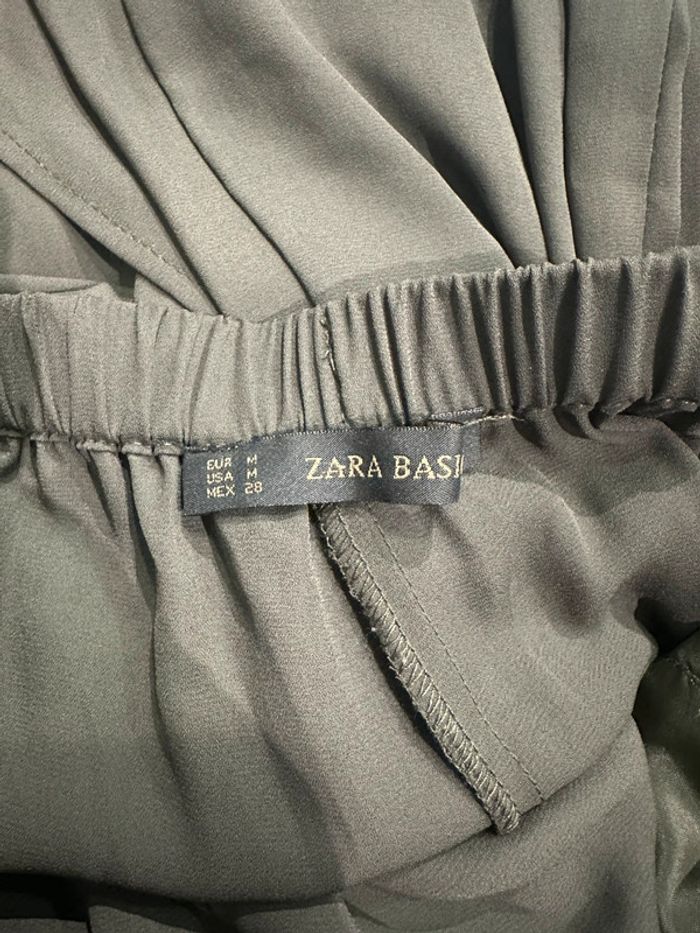 Pantalon ouvert devant zara taille M kaki - photo numéro 5