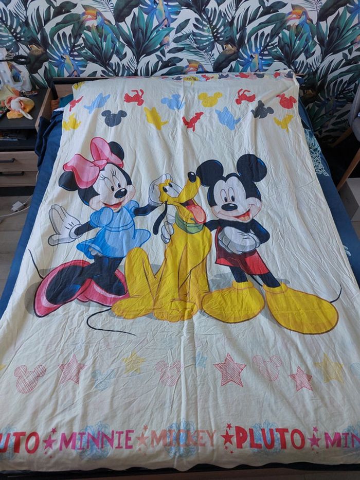 Housse de couette et taie d'oreiller Mickey