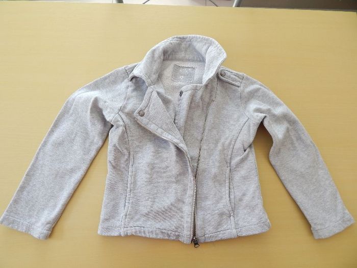 Gilet fille gris 8 ans