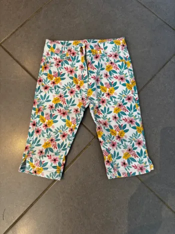 Pantacourt - Orchestra 1996 - Fleurs / Feuilles - Blanc, vert, rose, jaune, doré & noir - 6 ans