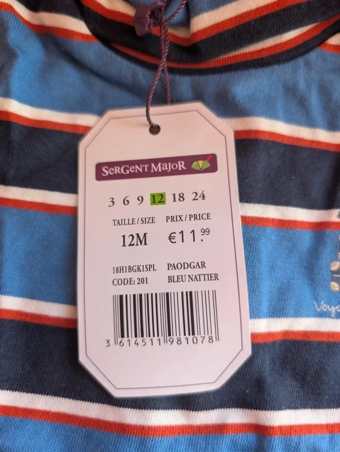 Sous pull sergent major 12 mois neuf - photo numéro 5