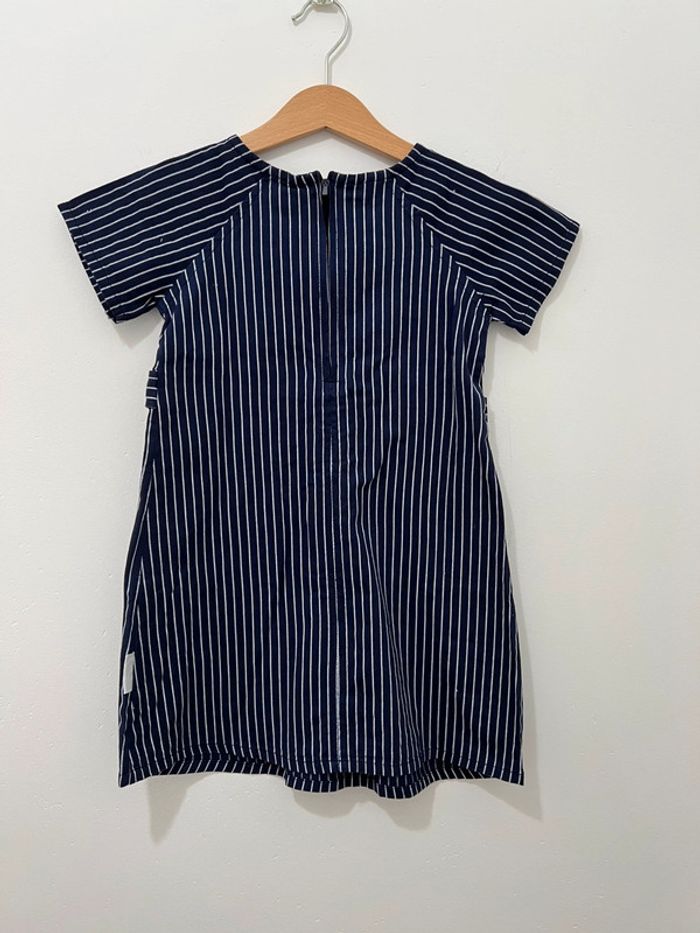Robe bleu rayure blanche - photo numéro 4