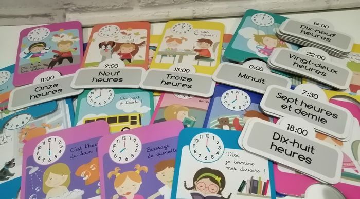 Jeu éducatif cartes pour apprendre l heure - photo numéro 2