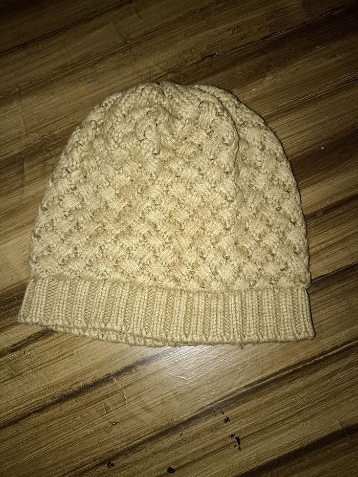 Bonnet Beige Tressé Hiver Doux et Chaud - photo numéro 5