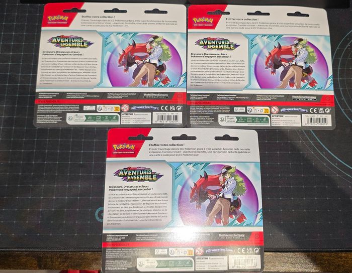 Lot de 3 Tripack Pokemon EV9 Aventure Ensemble Neuf - photo numéro 2