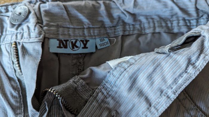 Lot de 2 shorts beige et bleu + bretelles amovibles - photo numéro 7