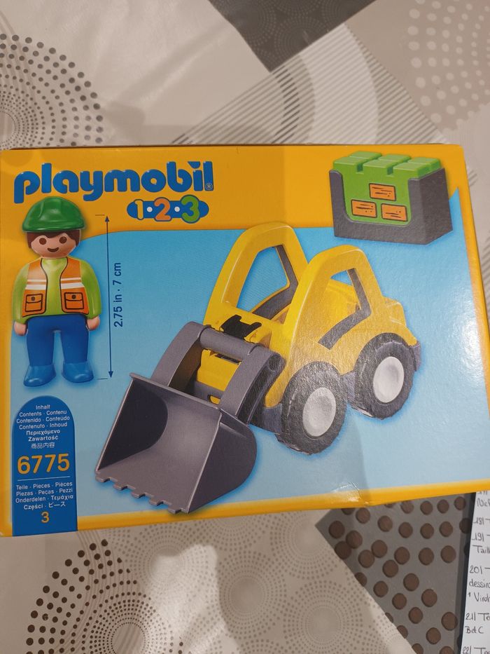 Playmobil 1,2,3 chargeur et ouvrier - photo numéro 4