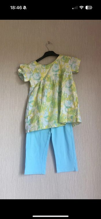 Ensemble bleu vert la halle