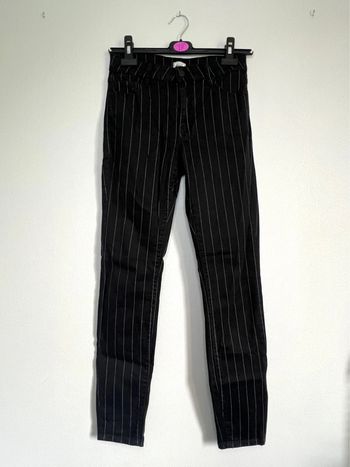 Jean slim taille haute Pimkie noir et blanc