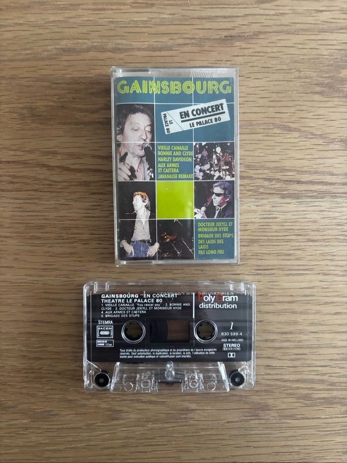 Cassette audio Serge Gainsbourg En concert le palace 80