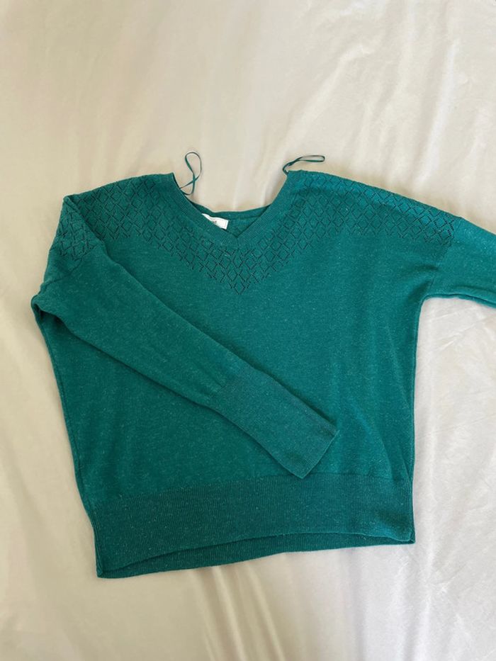 Pull ample promod. Vert sapin