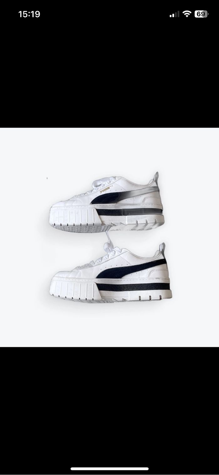 Basket Puma blanche et noire - photo numéro 4