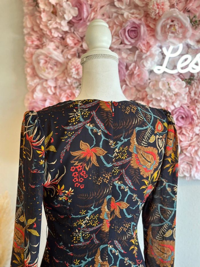 Robe fluide à motifs floraux et feuillages, taille 36 - See U Soon - photo numéro 7