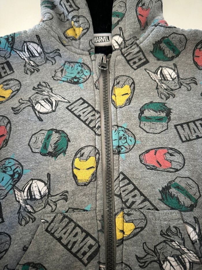 Veste grise à zip Marvel avengers - photo numéro 3