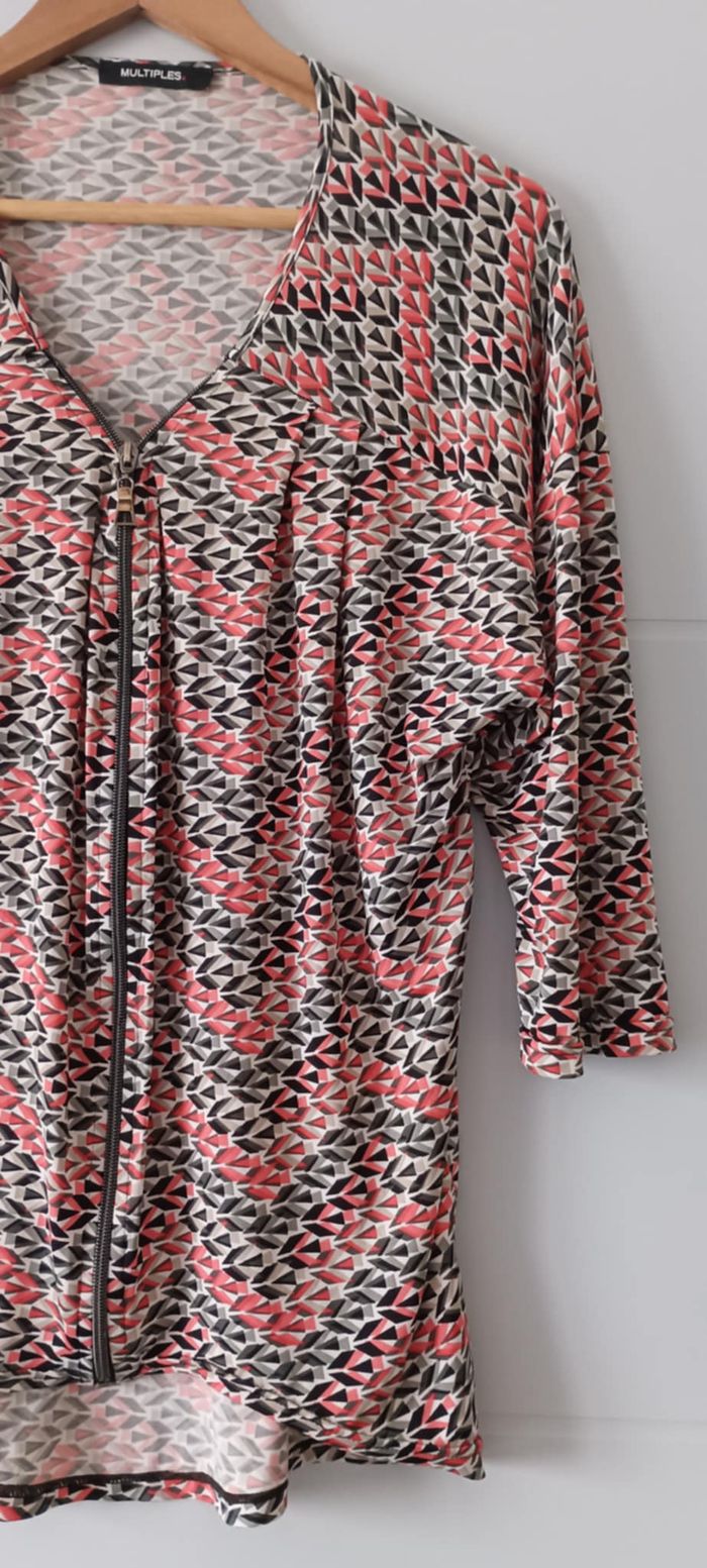 Tunique Blouse T-shirt manches 3/4 "Multiples" Taille 2 soit un 38/40 (M) - photo numéro 7