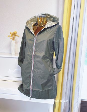 Veste longue mi saison kaki doré taille XL 🌸