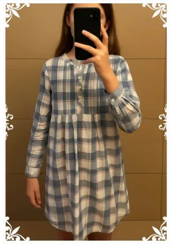 👗 Robe à carreaux Vertbaudet – Taille 12 ans fille