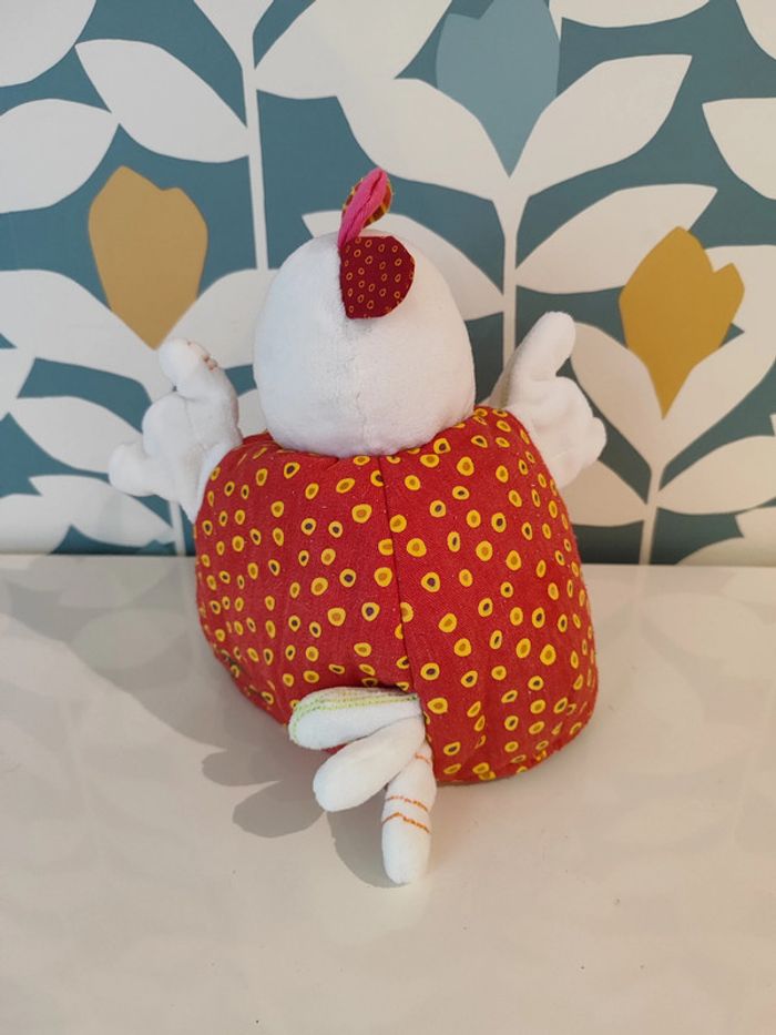 Peluche marionnette poule Ophélie lilliputiens - photo numéro 4