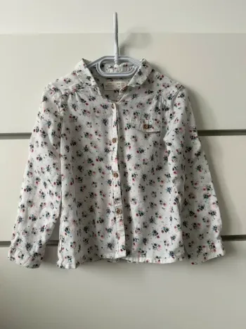 Chemise en jean fleuri 2/3 ans Zara
