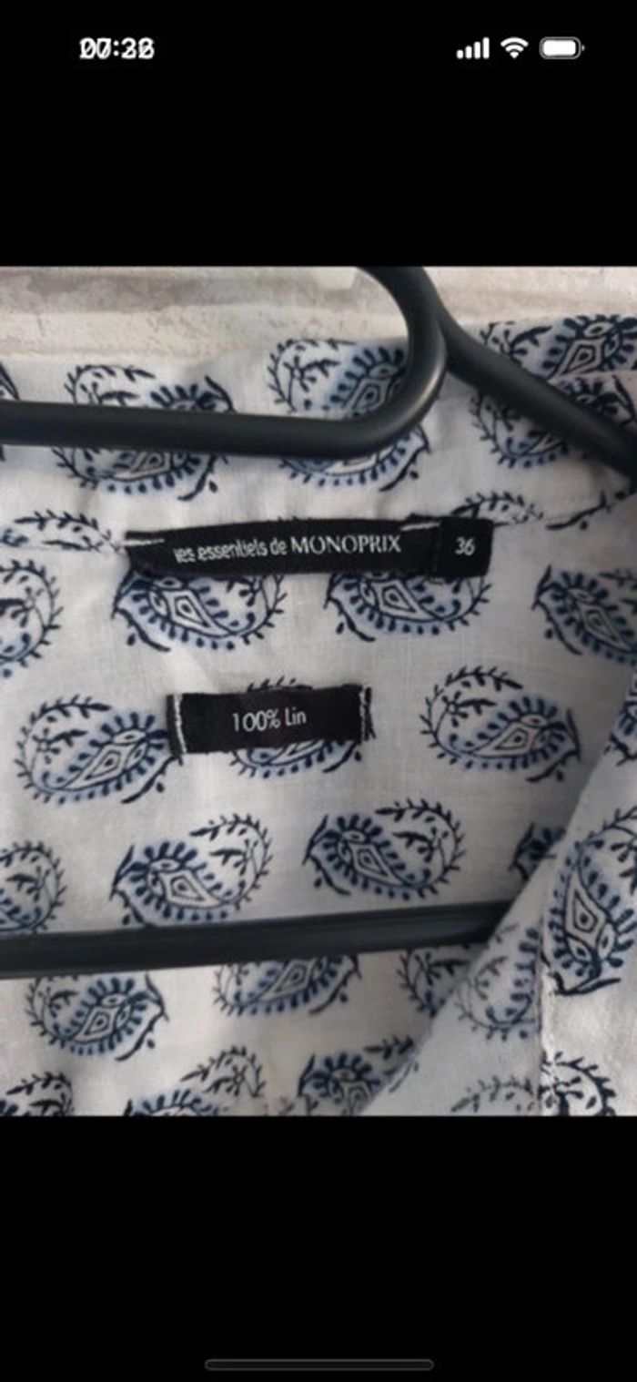 Chemise 100% lin Monoprix taille 36 - photo numéro 3