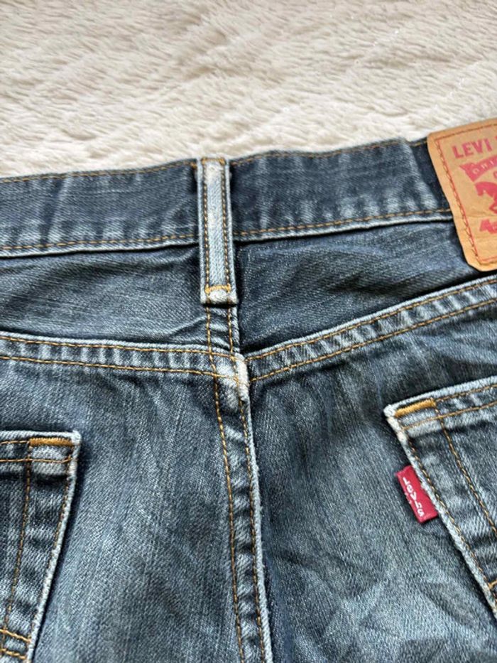 Jean Levi’s 514 regular Straight droit L42/44 W33 L30 Bleu brut délavé homme Mexique US rare - photo numéro 15