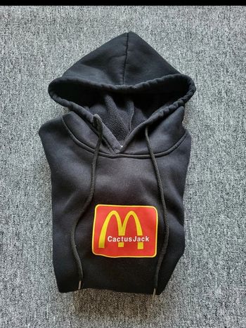 Sweat à Capuche Cactus Jack McDonald’s – Hoodie Noir Unisexe – Édition Limitée Streetwear
