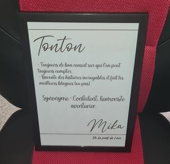 Affiche tonton personnalisé + cadre