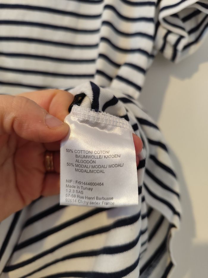 Tee shirt marinière taille 40 marque 123 - photo numéro 4