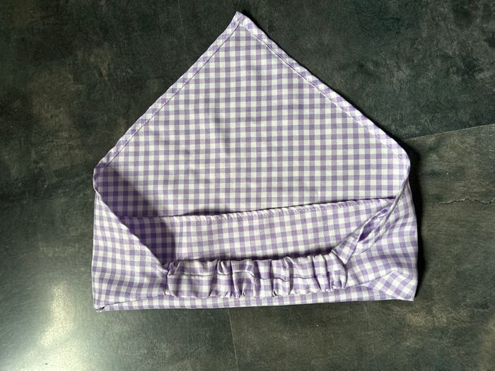 Fichu Vichy lilas taille unique - photo numéro 4