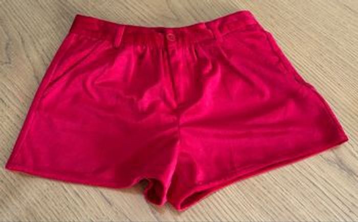 Short rouge velours fille 10 ans okaïdi - photo numéro 1