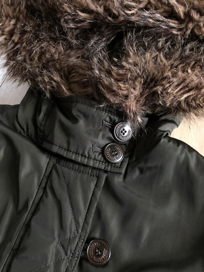 Manteau chaud long kaki Mango XS - photo numéro 4