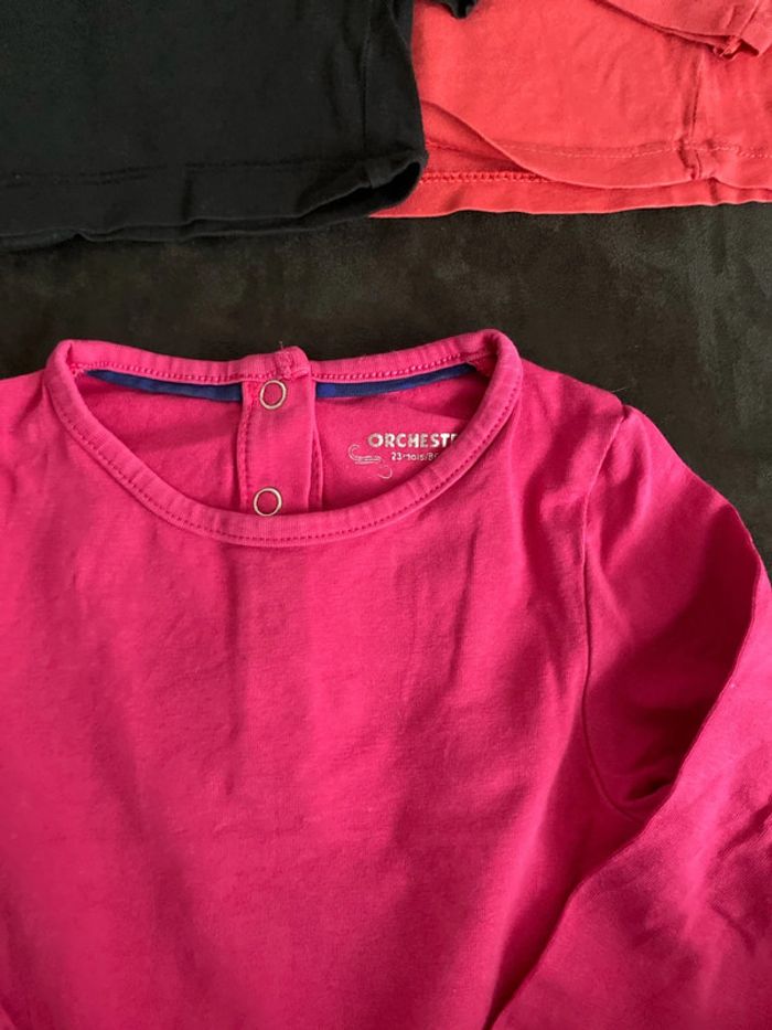 Tee-shirt manches longues 24 mois fille - photo numéro 3