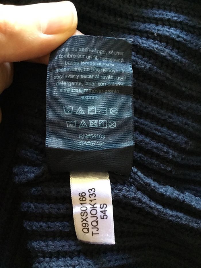 Pull col rond pour femme Tommy Hilfiger marine et rouge taille M 081 - photo numéro 10