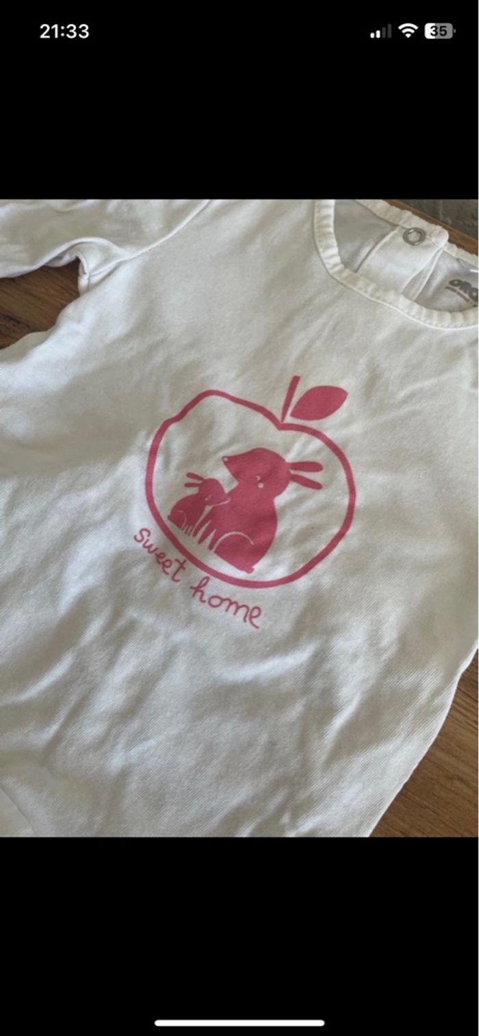 Lot de 2 pyjama en coton blanc orchestra bb 1 mois - photo numéro 8